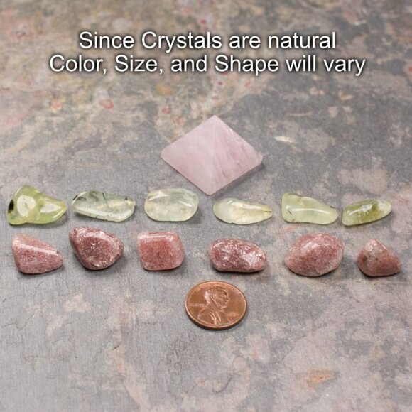 Attract Love Mini Crystal Grid Set - Your choice of Wood Grid Board - Picture 2 of 6